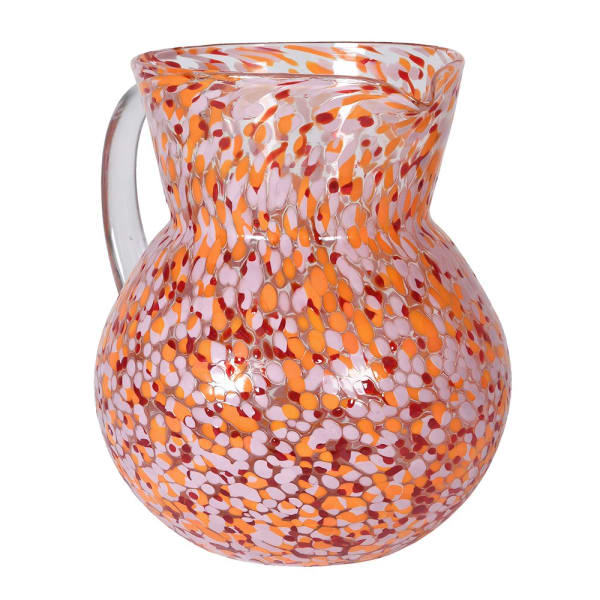 Orange and Red Confetti Glass Jug | The Nancy Smillie Shop - Art, Jewellery & Designer Gifts Glasgow Scotland