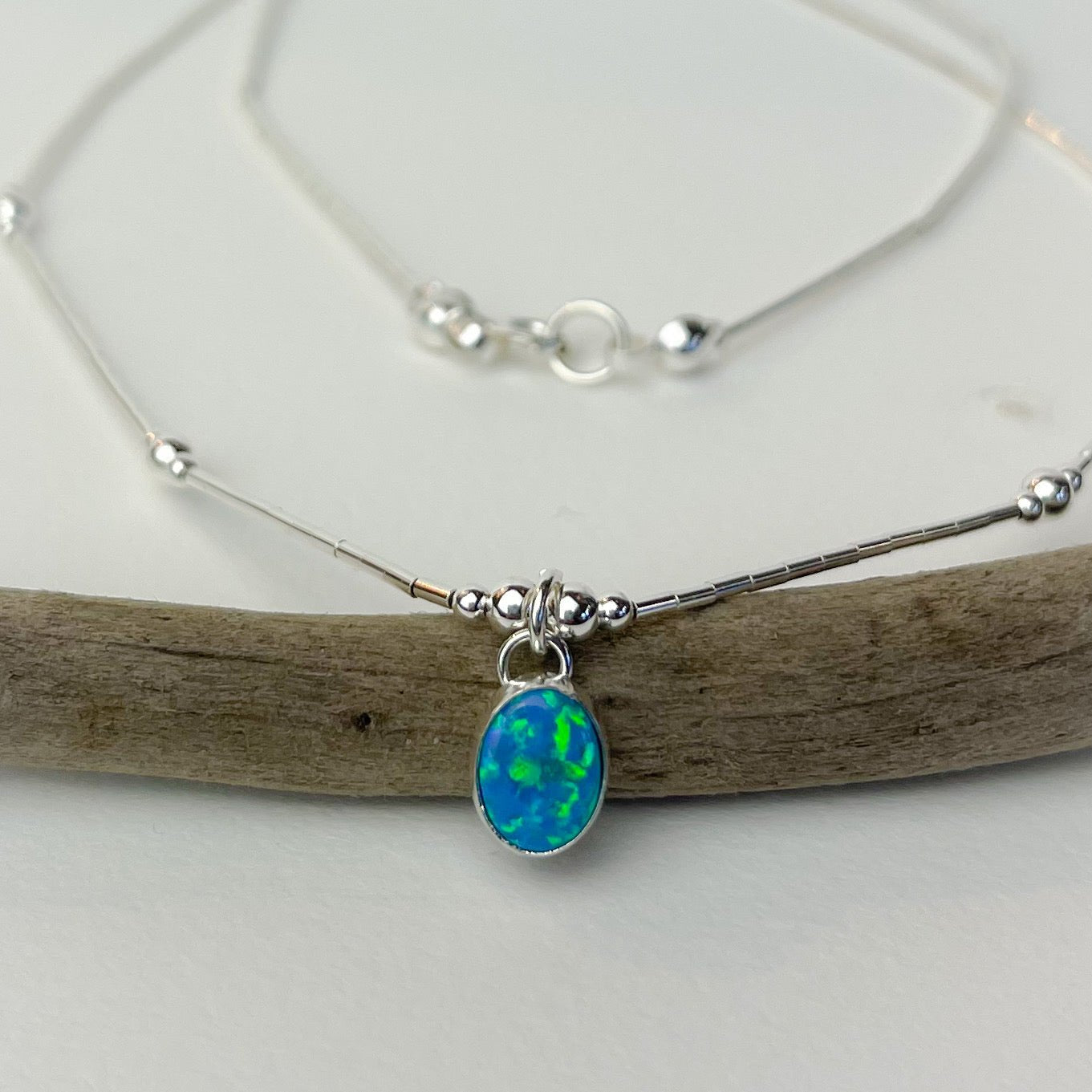 Oval Opal Necklace - The Nancy Smillie Shop - Art, Jewellery & Designer Gifts Glasgow