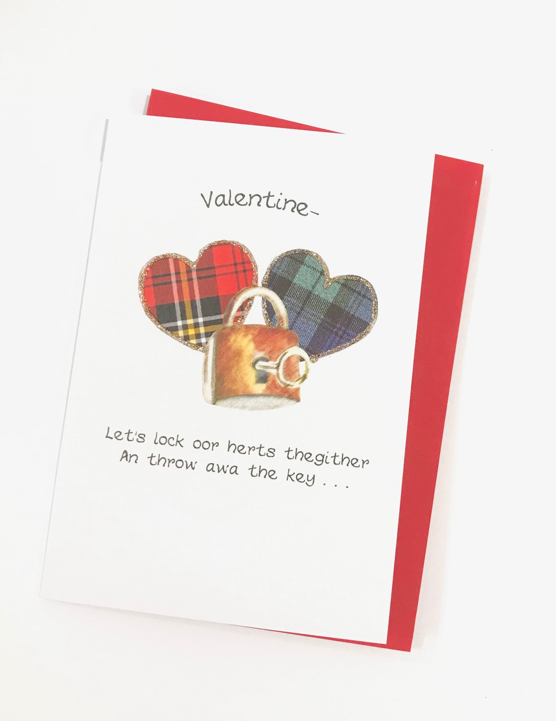 Padlock Valentine's Card - The Nancy Smillie Shop - Art, Jewellery & Designer Gifts Glasgow