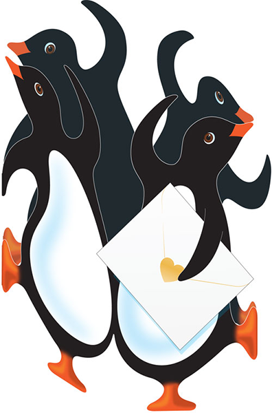 Party Penguin Card - The Nancy Smillie Shop - Art, Jewellery & Designer Gifts Glasgow