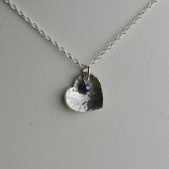 Peacock Pearl Heart Necklace - The Nancy Smillie Shop - Art, Jewellery & Designer Gifts Glasgow