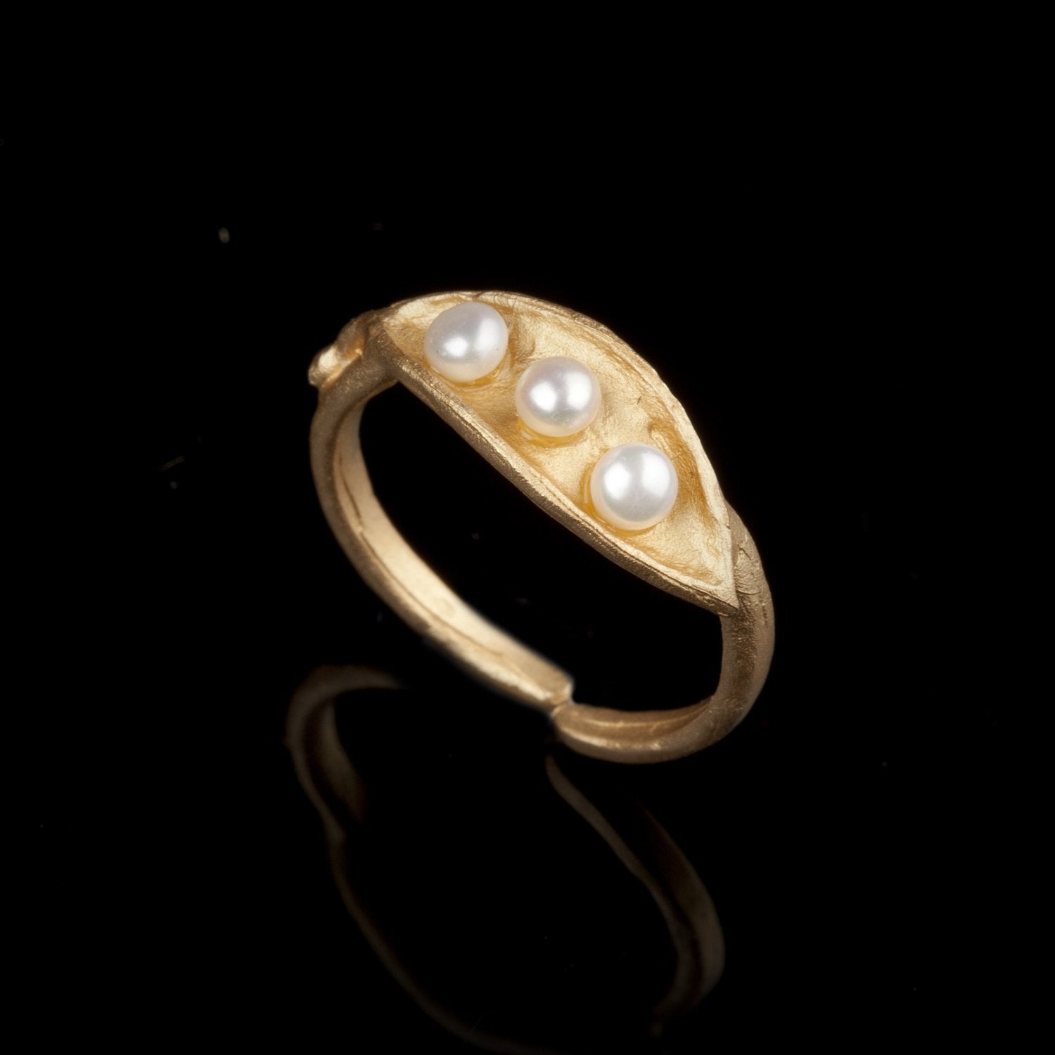 Peapod Triple Pearl Ring - The Nancy Smillie Shop - Art, Jewellery & Designer Gifts Glasgow