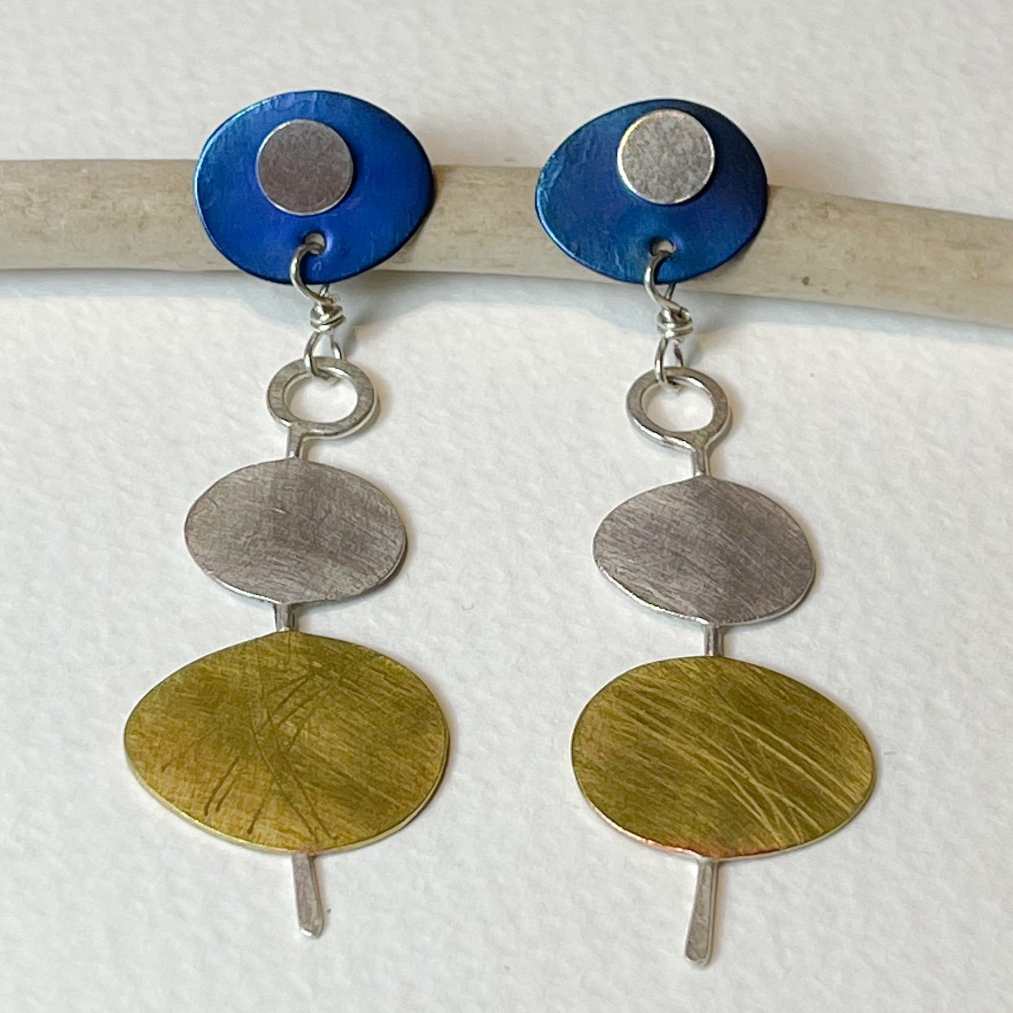 Pebbles On Stem Stud Earrings - The Nancy Smillie Shop - Art, Jewellery & Designer Gifts Glasgow