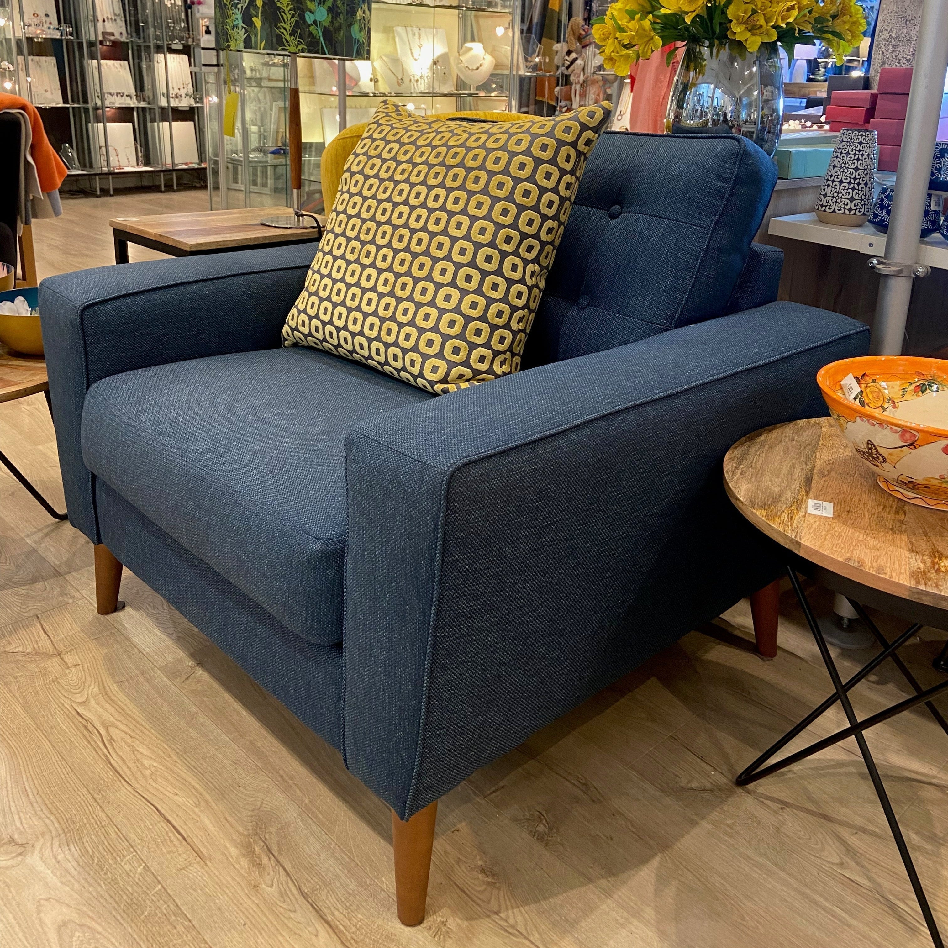 Petrol Blue Tivoli Armchair - The Nancy Smillie Shop - Art, Jewellery & Designer Gifts Glasgow