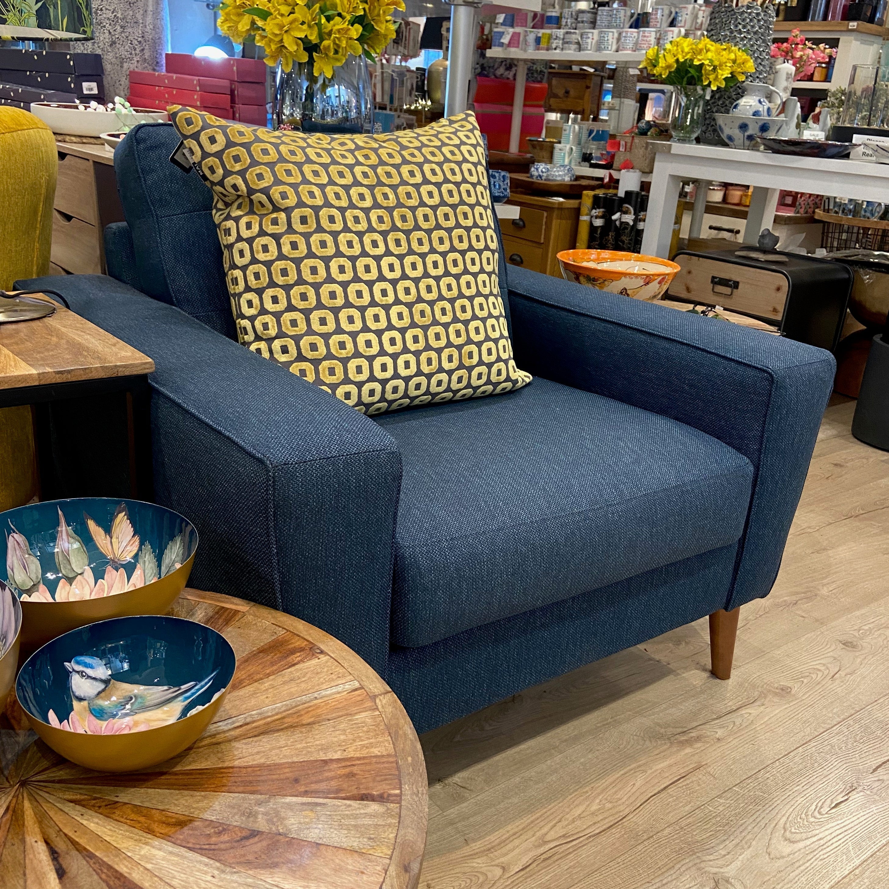 Petrol Blue Tivoli Armchair - The Nancy Smillie Shop - Art, Jewellery & Designer Gifts Glasgow