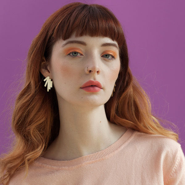 Pila Gold-Plated Earrings | The Nancy Smillie Shop - Art, Jewellery & Designer Gifts Glasgow Scotland