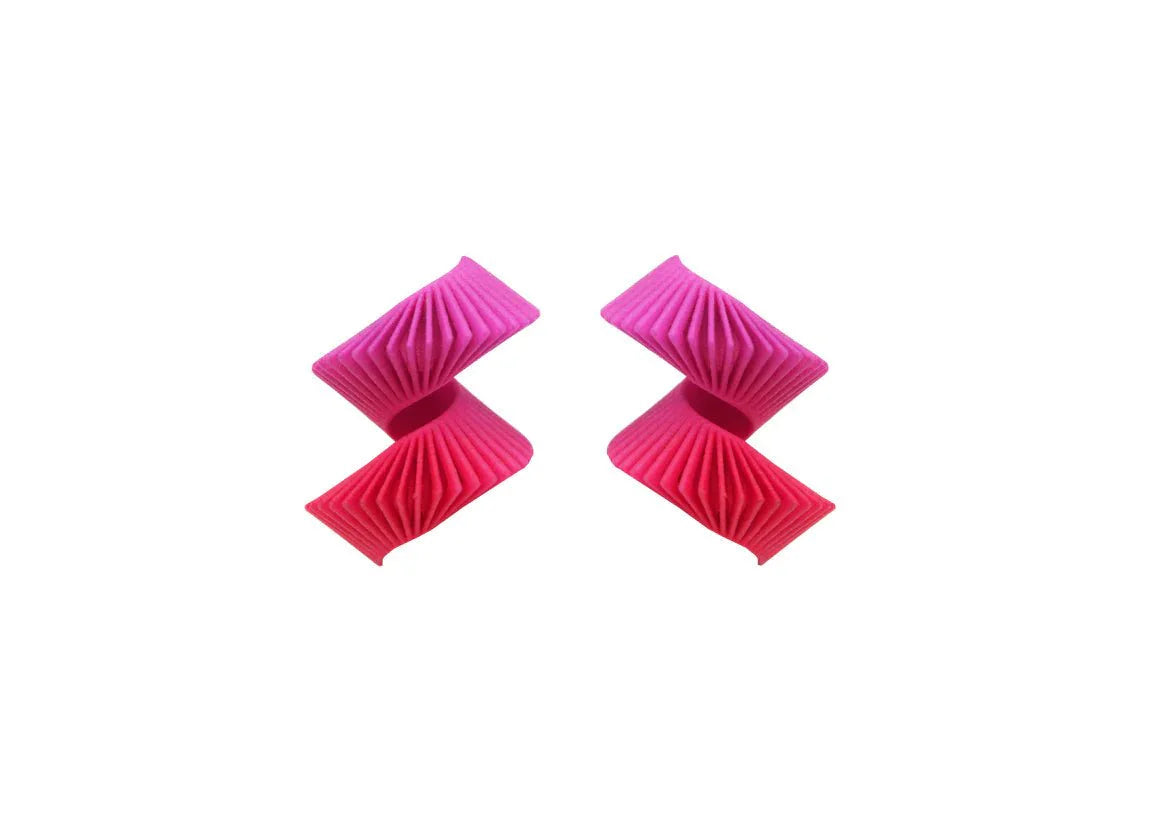 Pink Midi Helix Earrings - The Nancy Smillie Shop - Art, Jewellery & Designer Gifts Glasgow
