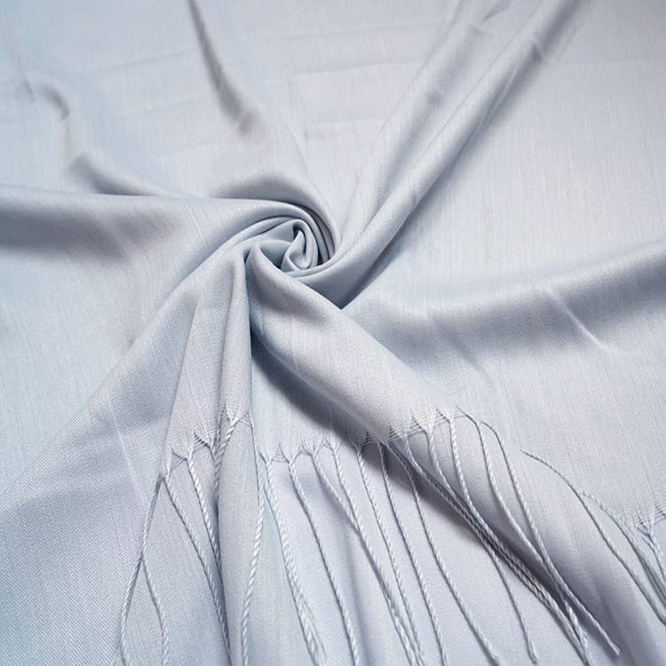 Plain cotton blend pashmina with tassels: Mint A10 - Scarves! - Scotland