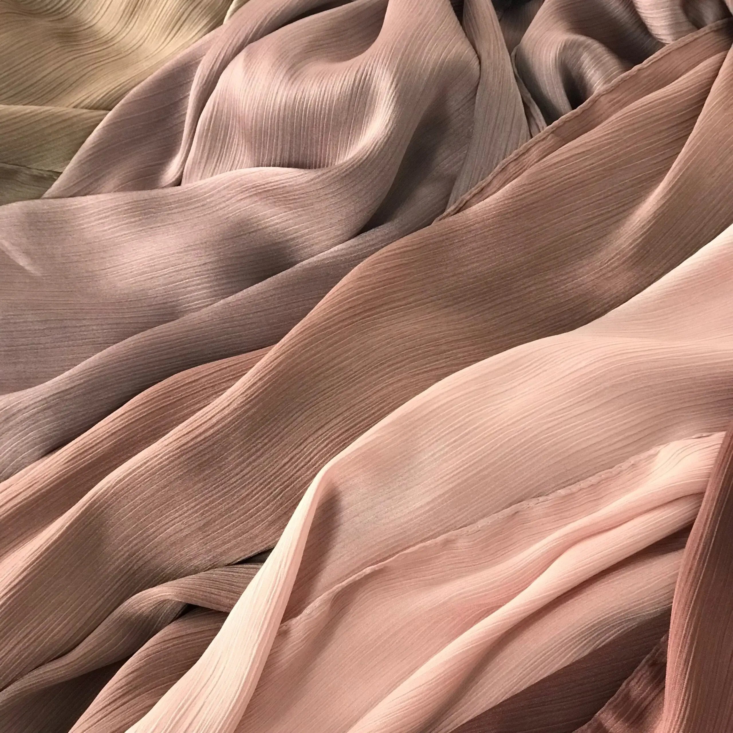 Plain Ribbed Long Satin Scarf: Silver - Scarves! - Scotland