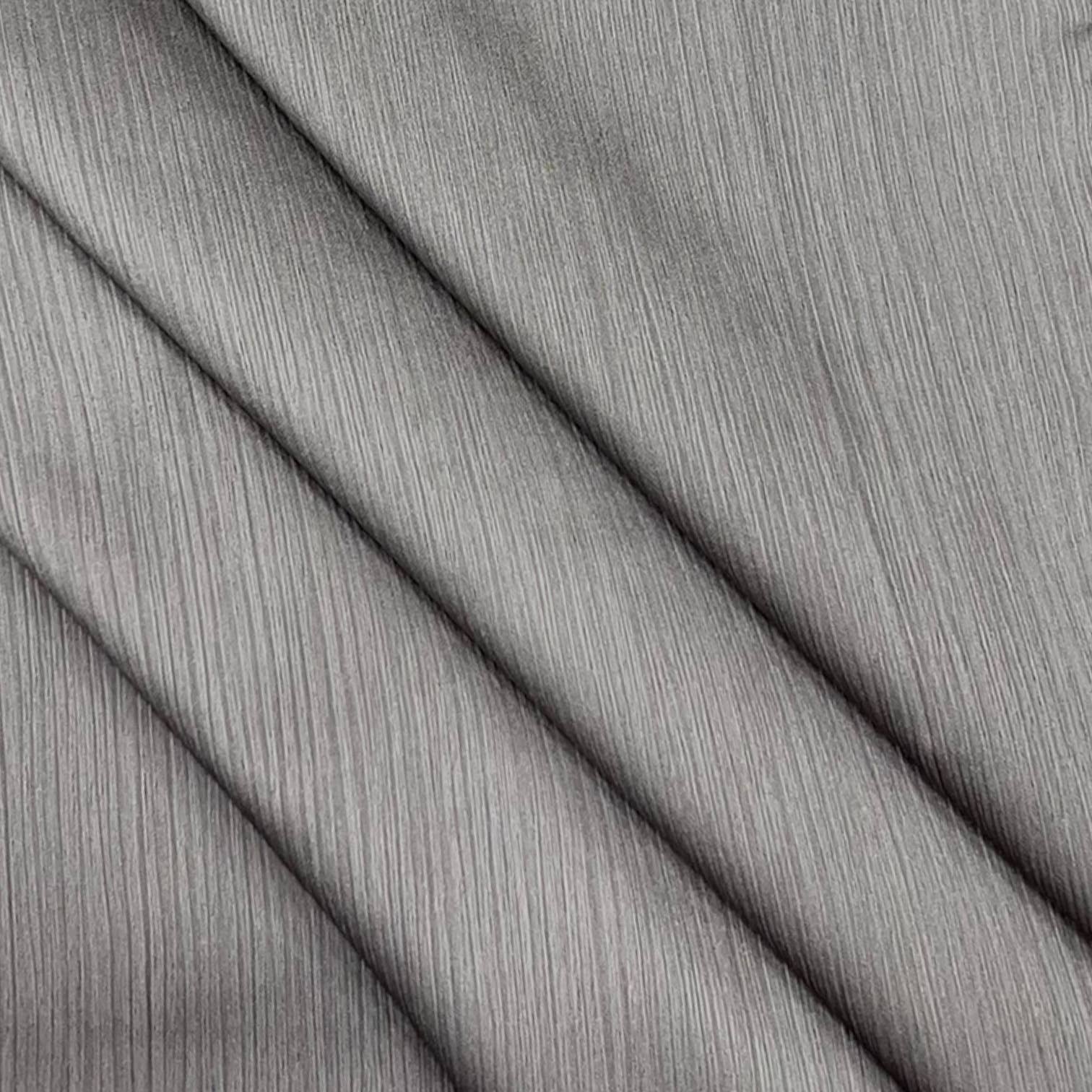 Plain Ribbed Long Satin Scarf: Silver - Scarves! - Scotland