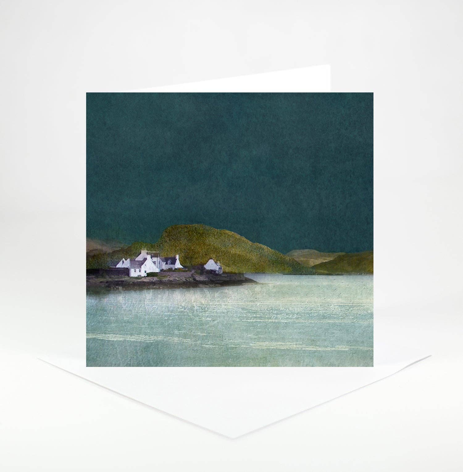 Plockton 140mm square greetings card - All our cards! - we can send them for you. - Scotland