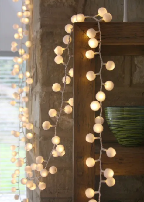 150 LED Pom Pom String Lights