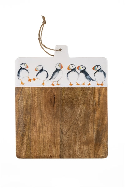 Puffins Chopping Board - The Nancy Smillie Shop - Art, Jewellery & Designer Gifts Glasgow