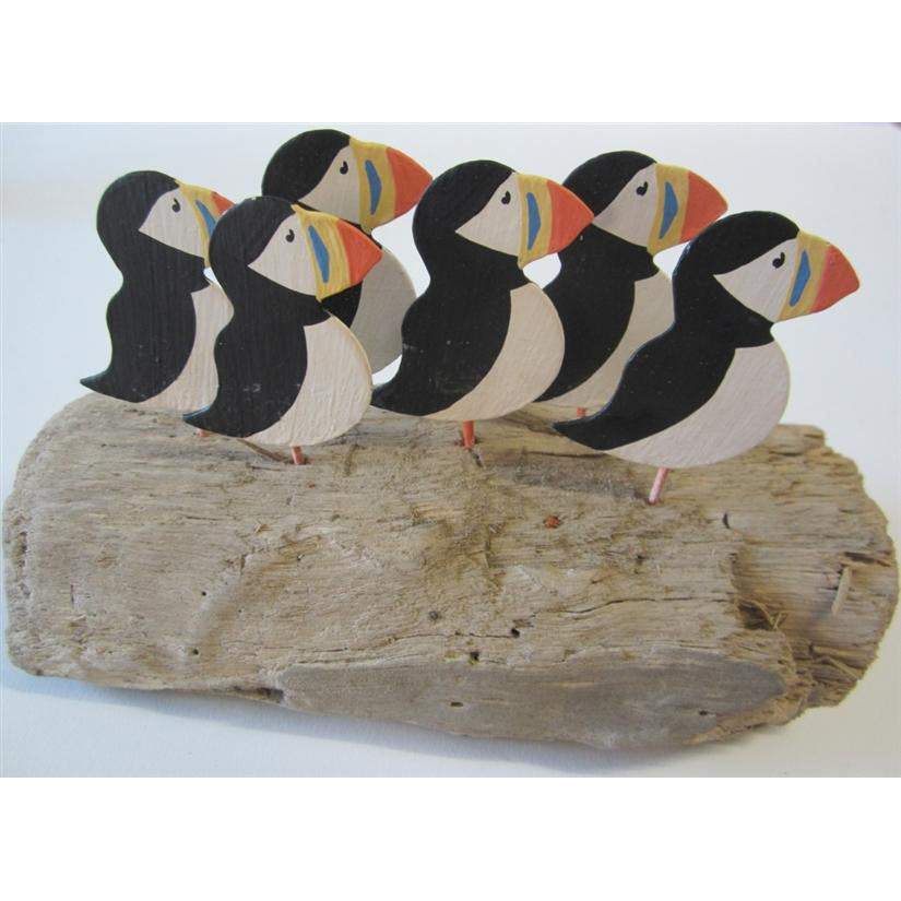 Puffins On Driftwood - The Nancy Smillie Shop - Art, Jewellery & Designer Gifts Glasgow