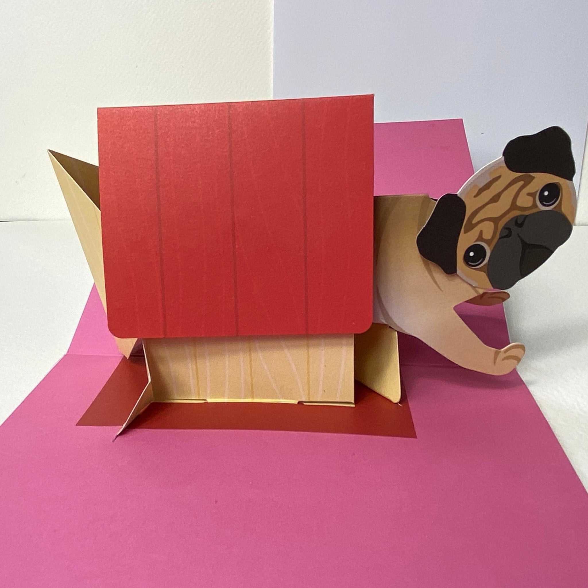 Pug Pop up Card - The Nancy Smillie Shop - Art, Jewellery & Designer Gifts Glasgow