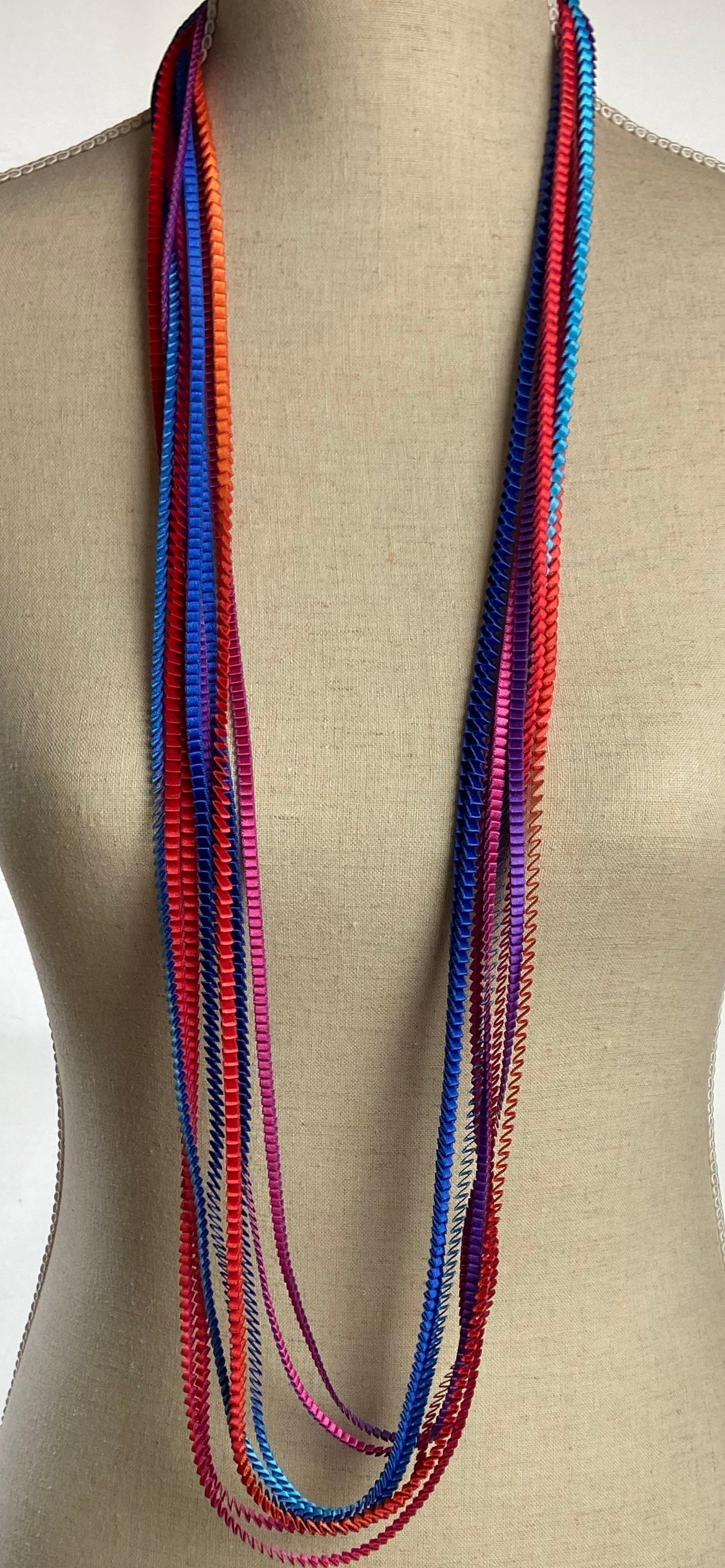 Purple, Fuchsia, Silver & Blue Necklace - The Nancy Smillie Shop - Art, Jewellery & Designer Gifts Glasgow