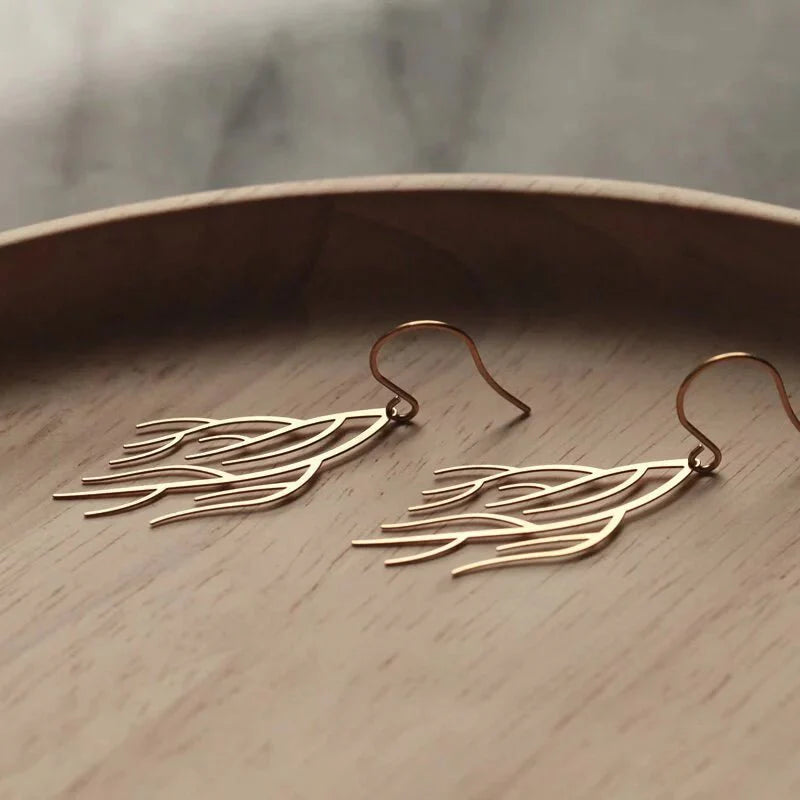 Quiet Earrings Gold - The Nancy Smillie Shop - Art, Jewellery & Designer Gifts Glasgow