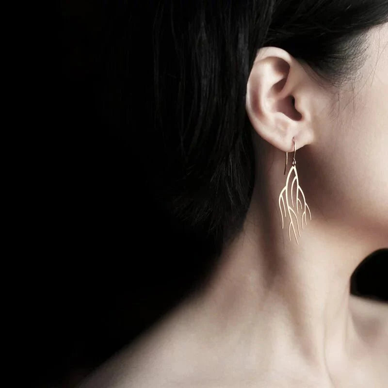 Quiet Earrings Gold - The Nancy Smillie Shop - Art, Jewellery & Designer Gifts Glasgow