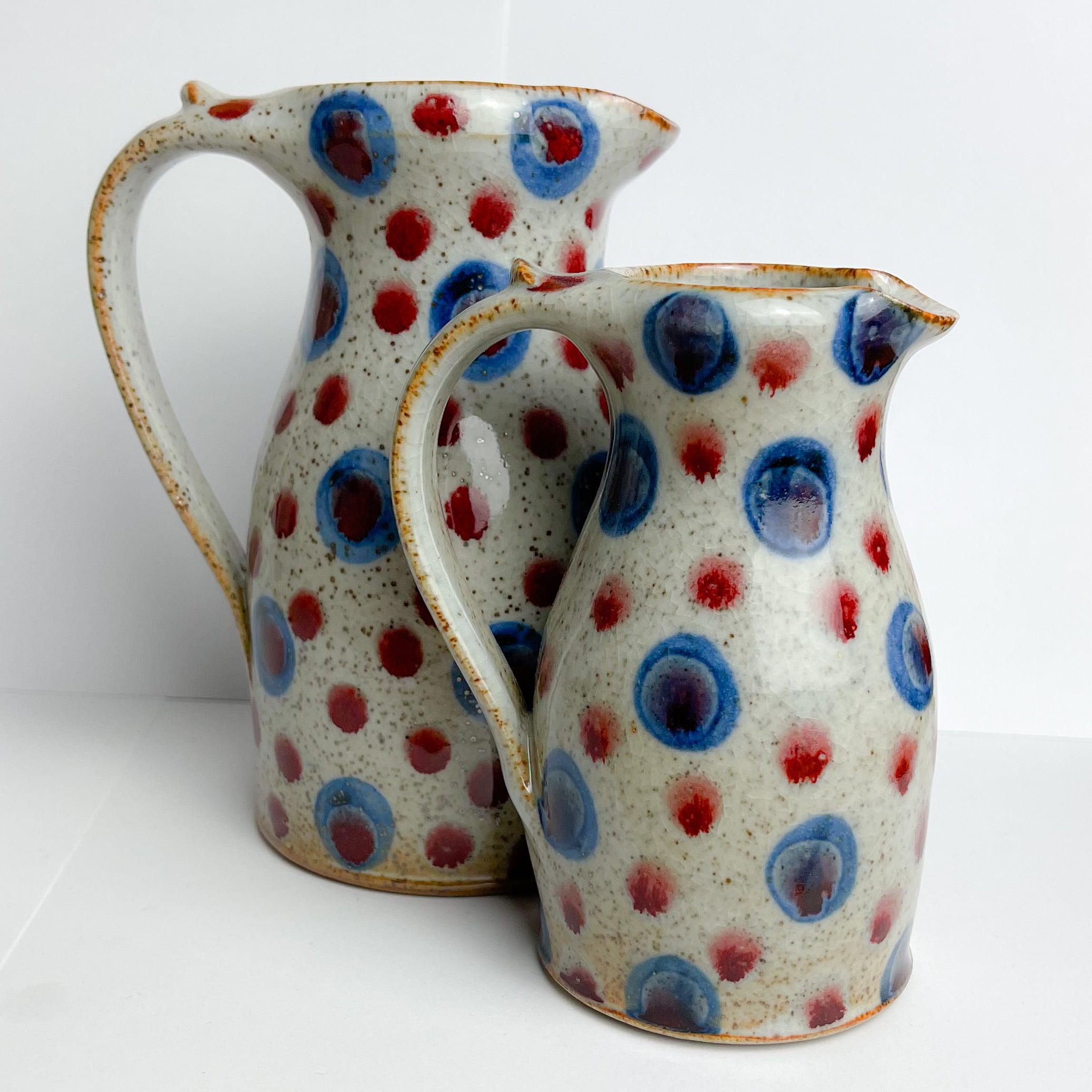 Red & Blue Spots Milk Jug - The Nancy Smillie Shop - Art, Jewellery & Designer Gifts Glasgow