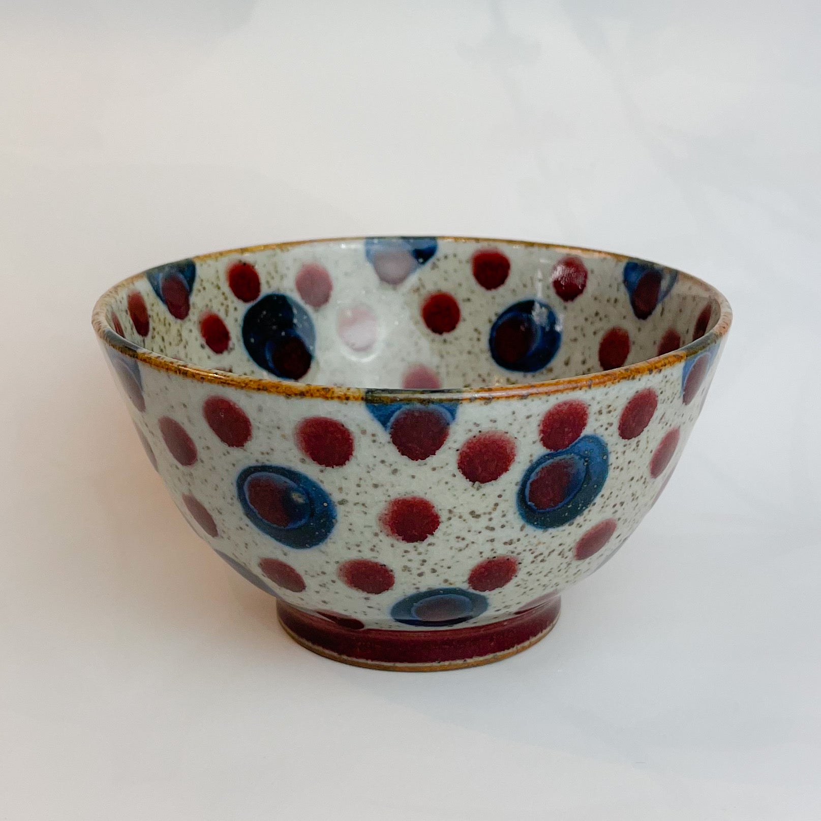 Red & Blue Spots Olive Bowl - The Nancy Smillie Shop - Art, Jewellery & Designer Gifts Glasgow