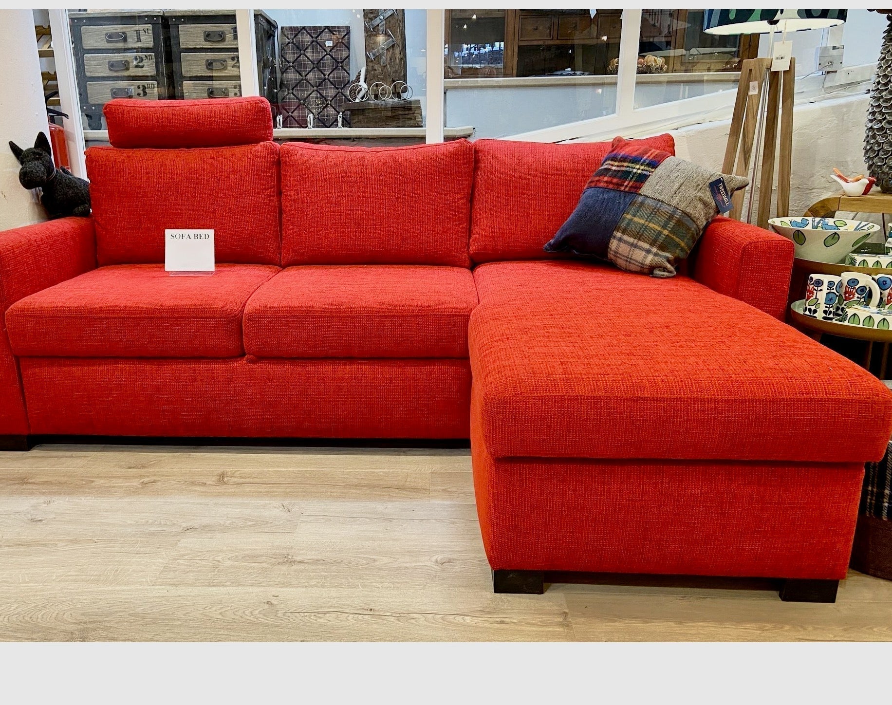 Red Corner Sofabed with Storage - The Nancy Smillie Shop - Art, Jewellery & Designer Gifts Glasgow