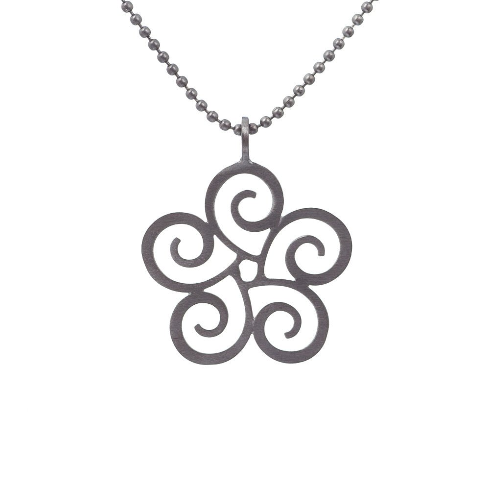 Rhodium Swirl Pendant - The Nancy Smillie Shop - Art, Jewellery & Designer Gifts Glasgow