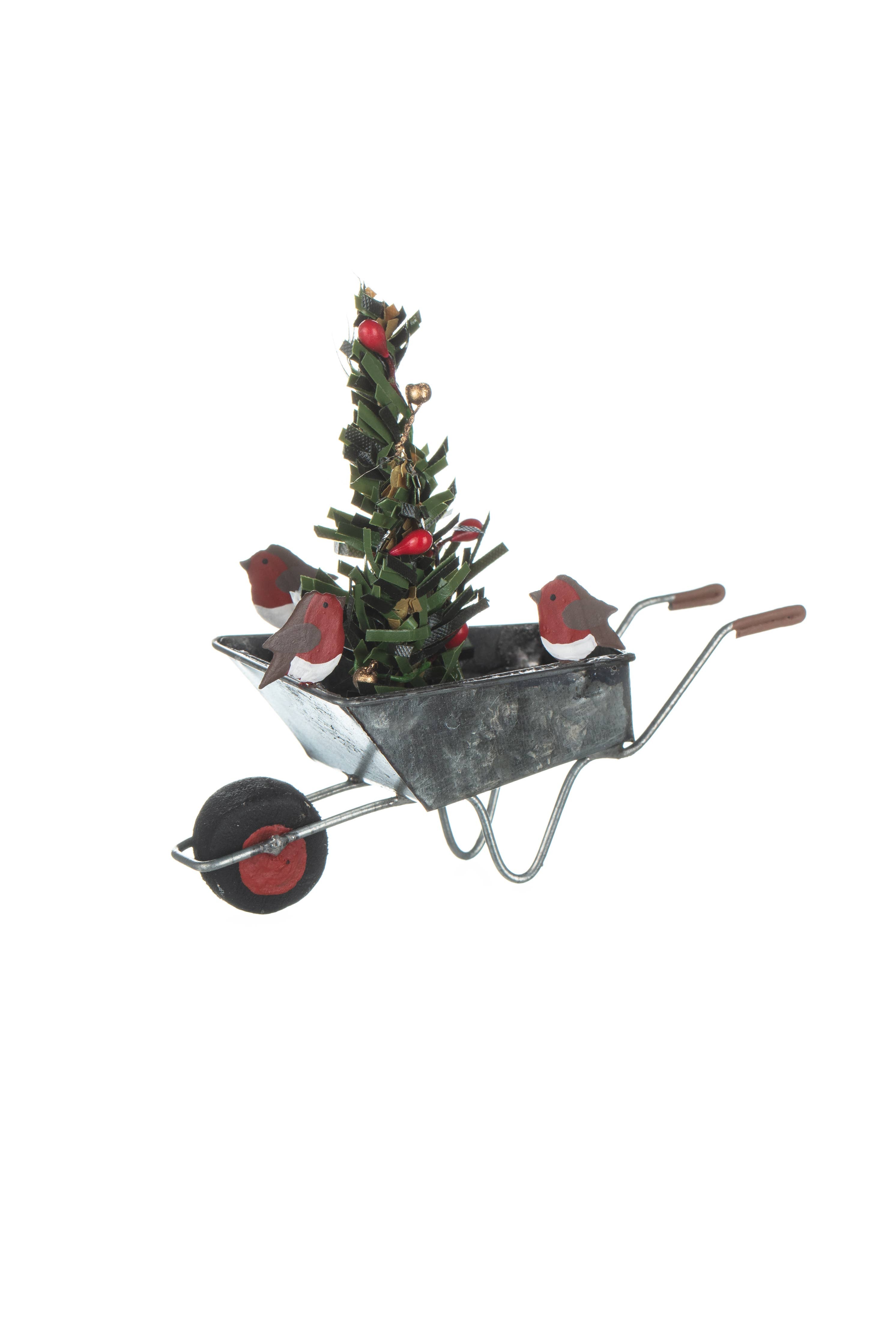 Robins On Wheel Barrow - Gifts Under £10 - Scotland