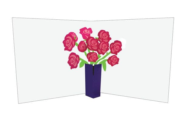 Roses Pop-up Card - The Nancy Smillie Shop - Art, Jewellery & Designer Gifts Glasgow