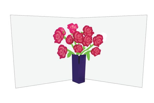 Roses Pop-up Card - The Nancy Smillie Shop - Art, Jewellery & Designer Gifts Glasgow
