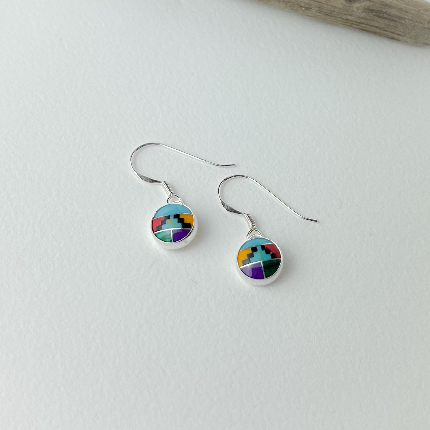 Round Aztec Drop Earrings - The Nancy Smillie Shop - Art, Jewellery & Designer Gifts Glasgow