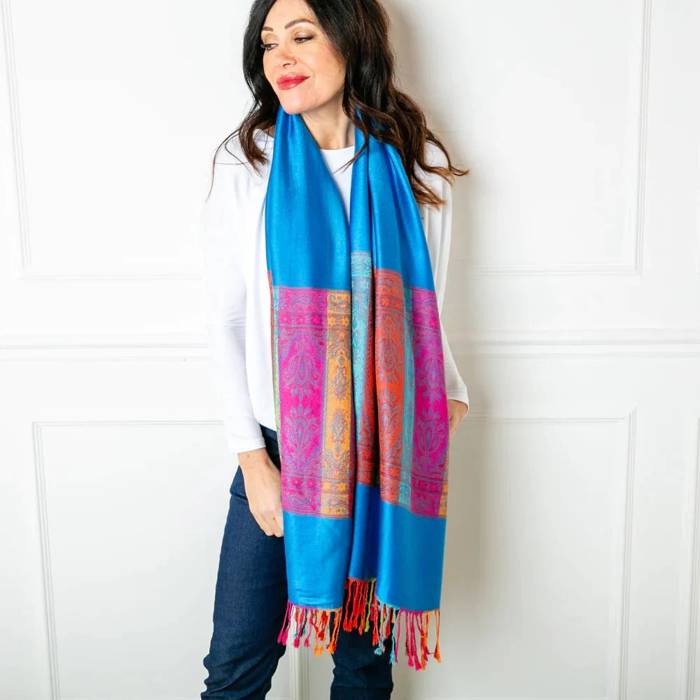 Royal Blue Seville Scarf - The Nancy Smillie Shop - Art, Jewellery & Designer Gifts Glasgow