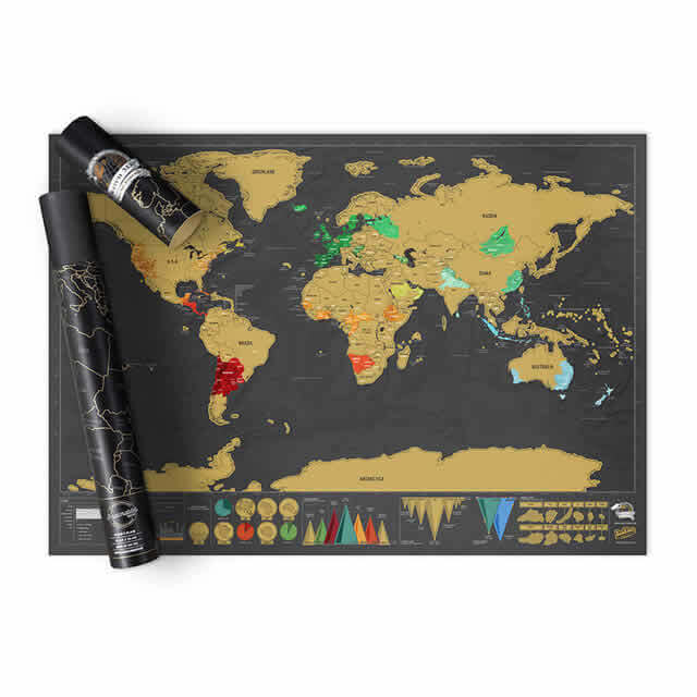 Scratch Map Poster (Deluxe) - The Nancy Smillie Shop - Art, Jewellery & Designer Gifts Glasgow