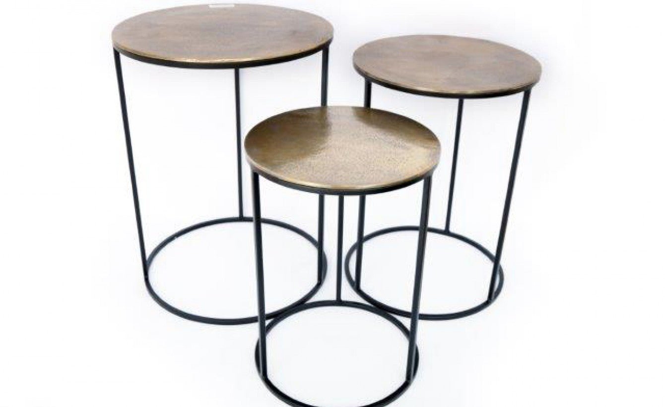 Set of 3 Gold Tables - The Nancy Smillie Shop - Art, Jewellery & Designer Gifts Glasgow