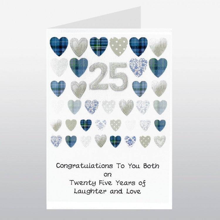 Silver Anniversary Card - The Nancy Smillie Shop - Art, Jewellery & Designer Gifts Glasgow