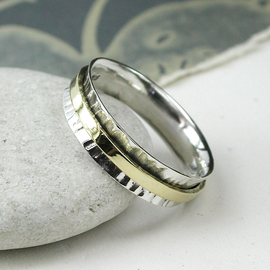 Silver & Brass Spinning Ring - The Nancy Smillie Shop - Art, Jewellery & Designer Gifts Glasgow