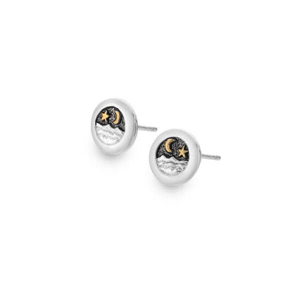Silver Night Sky Earrings - The Nancy Smillie Shop - Art, Jewellery & Designer Gifts Glasgow