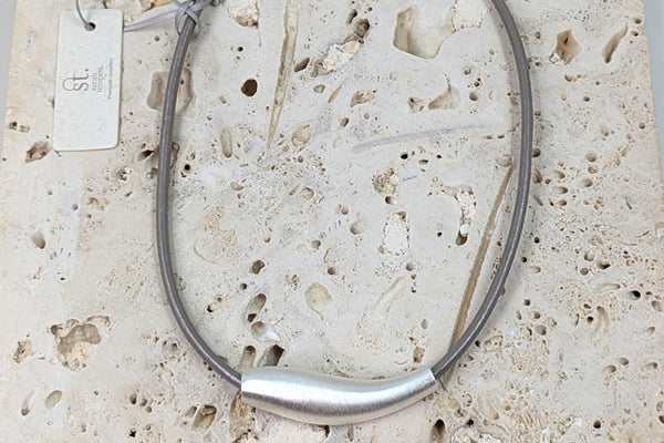 Silver Organic Shape Plating on Leather - Jewellery - Scotland