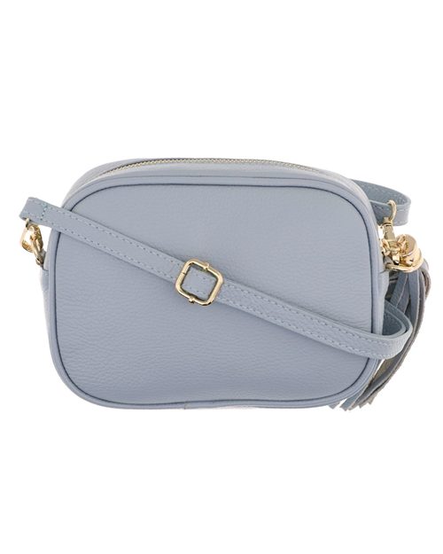 Sky Blue Leather Camera Bag - The Nancy Smillie Shop - Art, Jewellery & Designer Gifts Glasgow