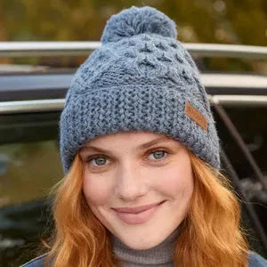 Slate Blue Enniskerry Beanie - Hats - Scotland