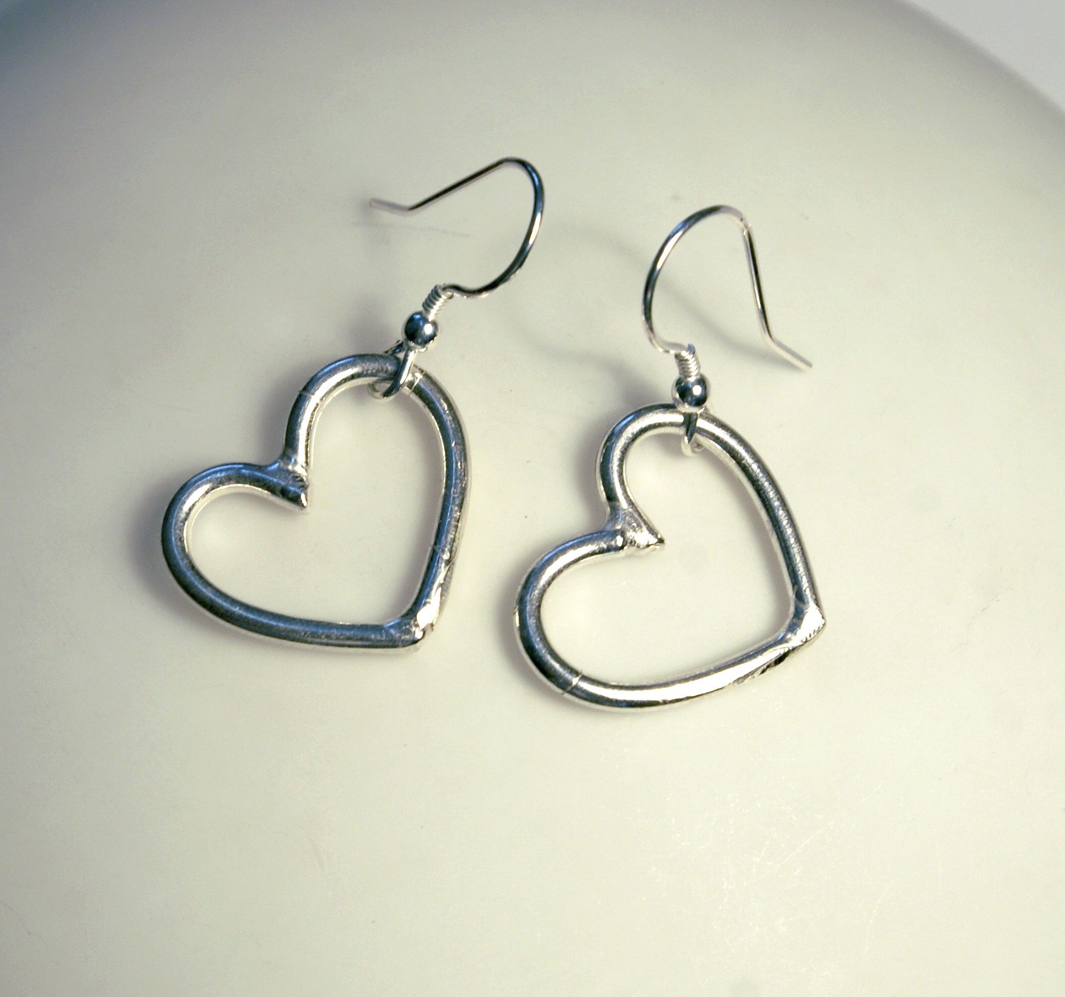 Small Heart Hoop Earrings - The Nancy Smillie Shop - Art, Jewellery & Designer Gifts Glasgow