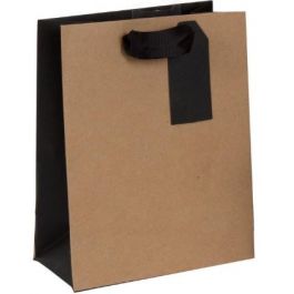 Small Ribbed Kraft Gift Bag - The Nancy Smillie Shop - Art, Jewellery & Designer Gifts Glasgow