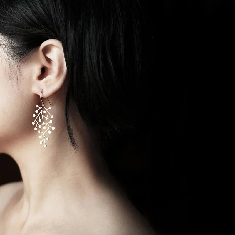 Snowdays Earrings Gold - The Nancy Smillie Shop - Art, Jewellery & Designer Gifts Glasgow