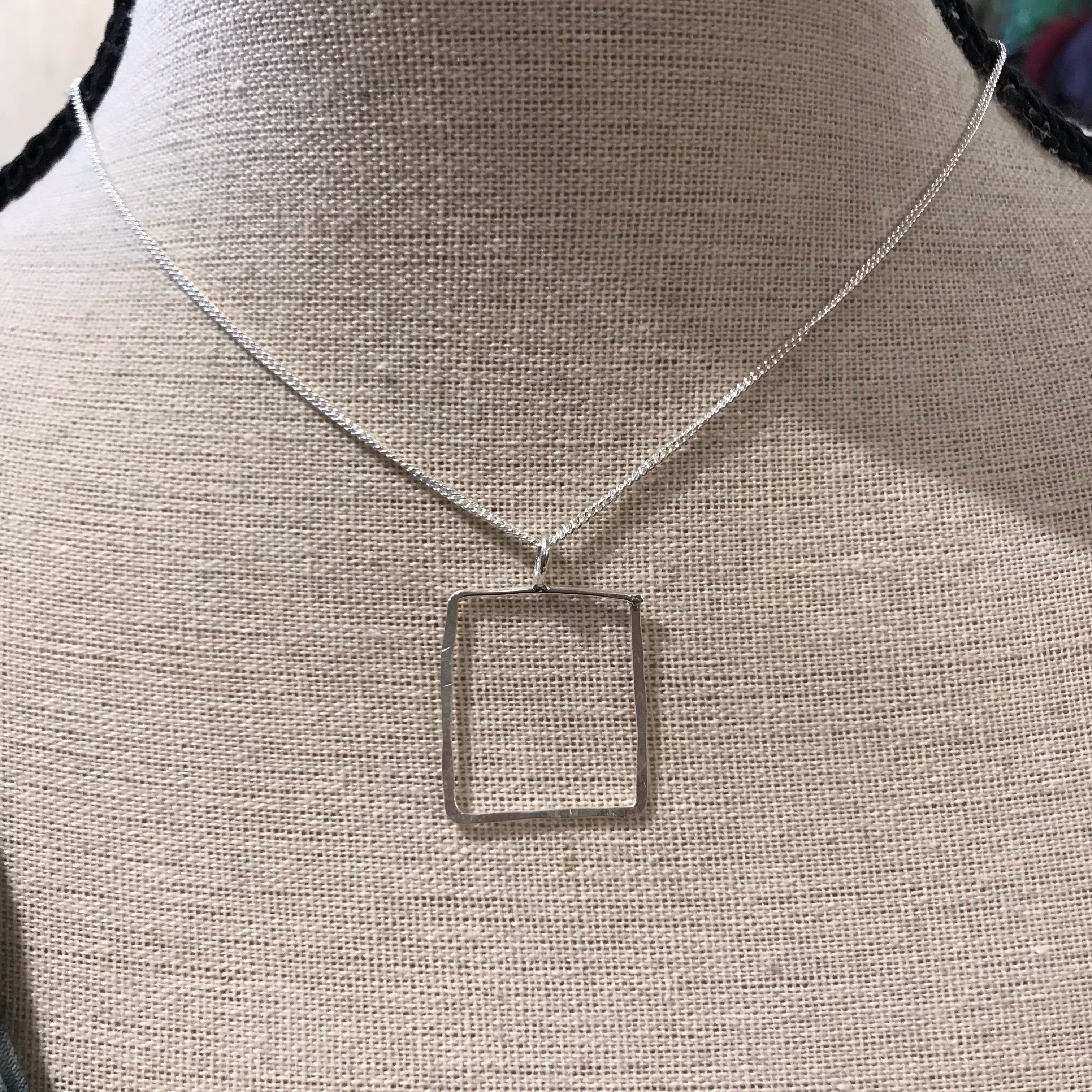 Square Outline Necklace - The Nancy Smillie Shop - Art, Jewellery & Designer Gifts Glasgow