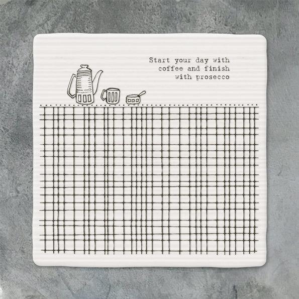 Start Your Day Coaster - The Nancy Smillie Shop - Art, Jewellery & Designer Gifts Glasgow