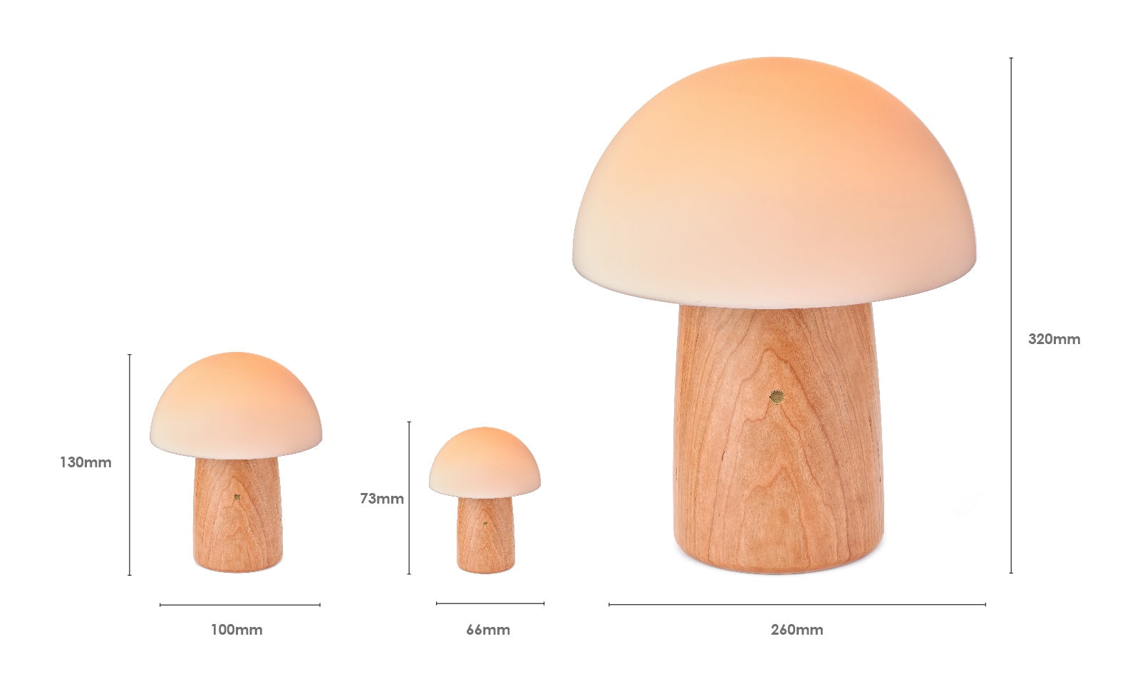 Super Mini Alice Mushroom Lamp in White Ash | The Nancy Smillie Shop - Art, Jewellery & Designer Gifts Glasgow Scotland