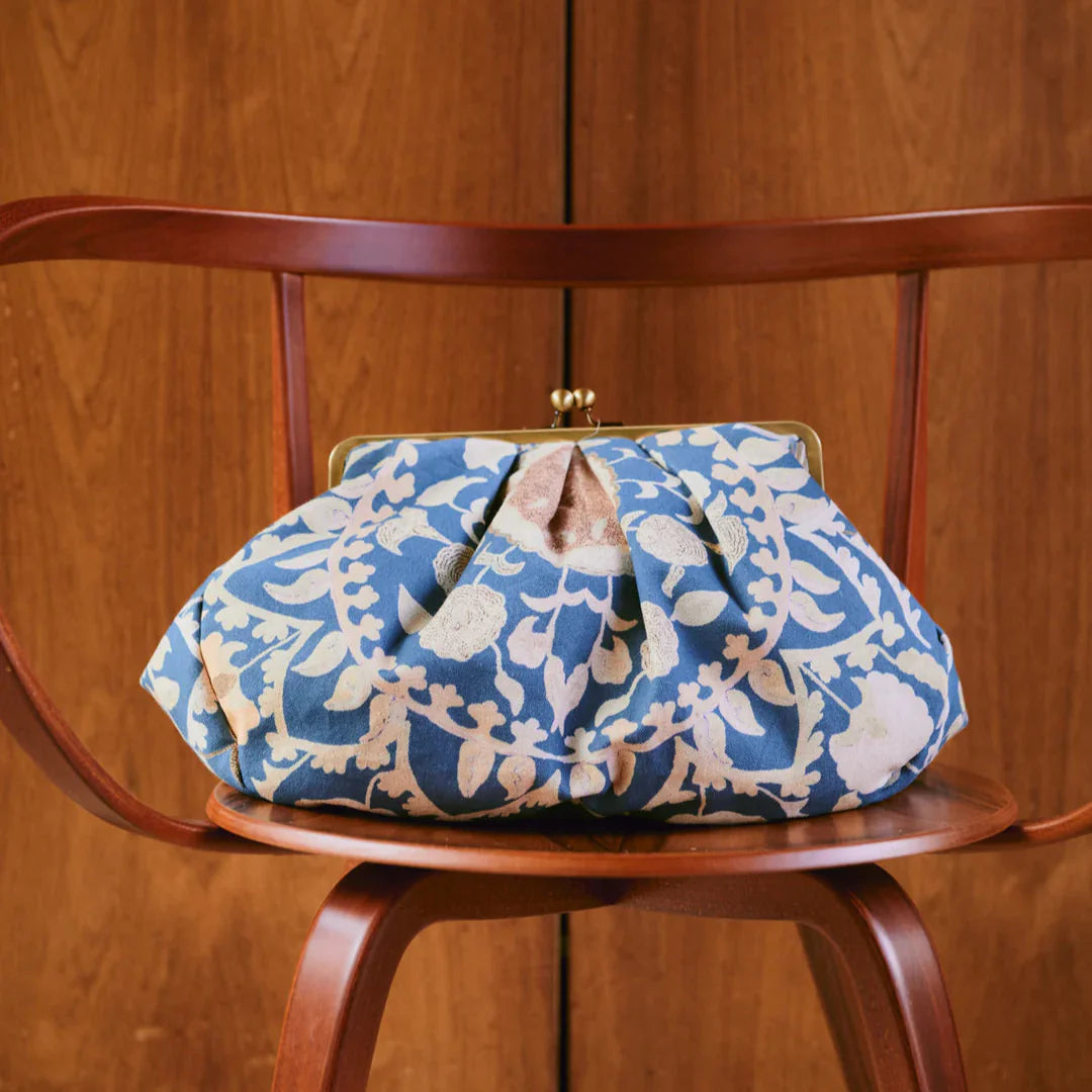 Susani Blue Kiss Lock Cluch Bag - Reversible Clutch Shoulder Camera - Bags of Bags! - Scotland