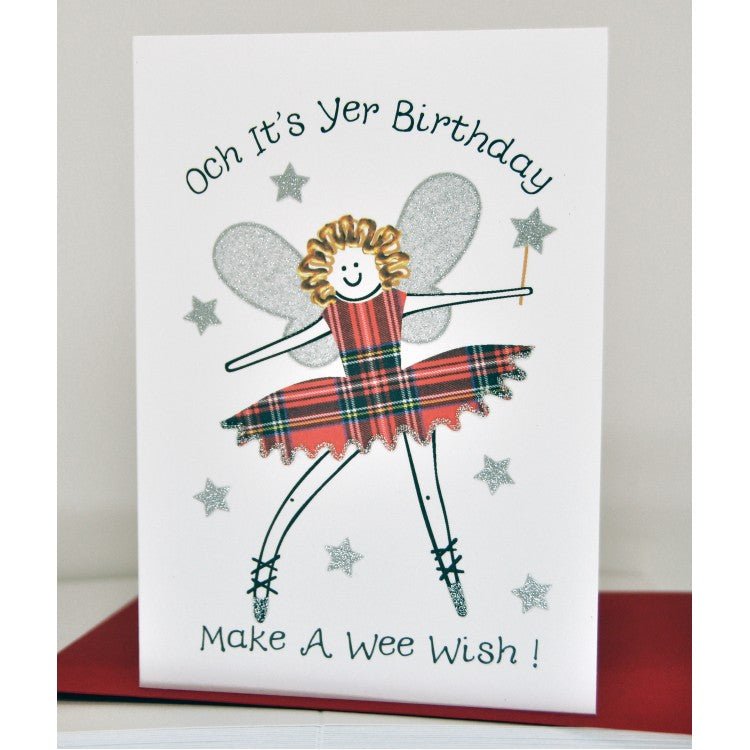 Tartan Fairy Card - The Nancy Smillie Shop - Art, Jewellery & Designer Gifts Glasgow