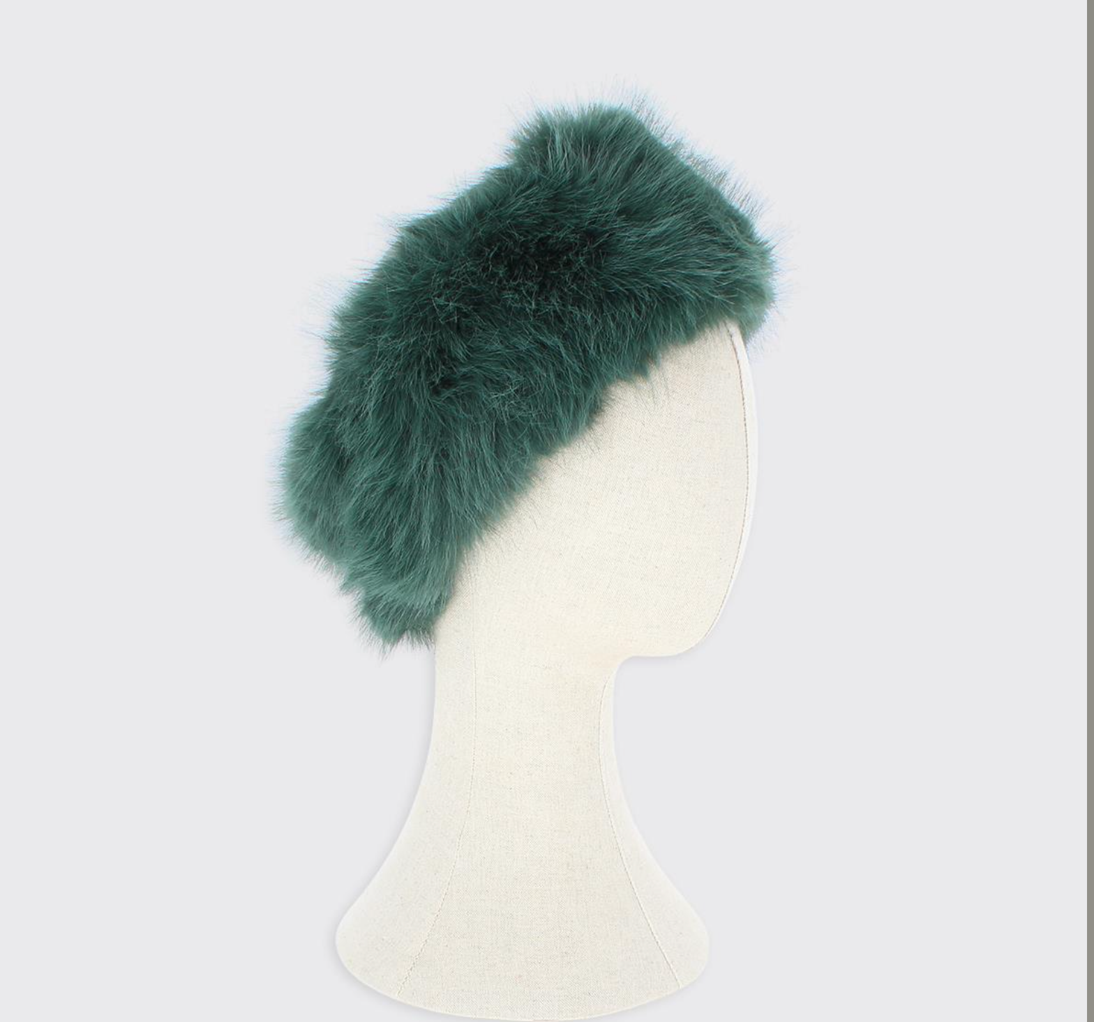 Teal Lucille Faux Fur Headband - Scarves! - Scotland