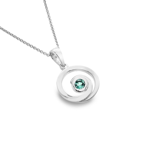 Topaz Ocean Wave Pendant - The Nancy Smillie Shop - Art, Jewellery & Designer Gifts Glasgow