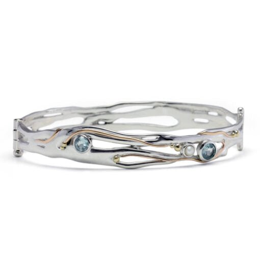 Topaz & Pearl Bangle - The Nancy Smillie Shop - Art, Jewellery & Designer Gifts Glasgow